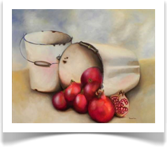 Pomegranates two buckets