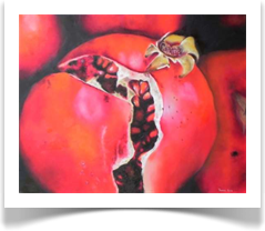 Pomegrante cracked